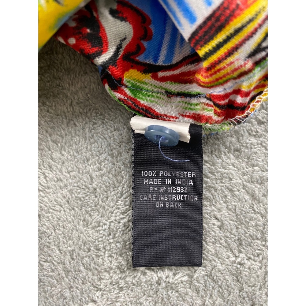 Pacific & Co Mens Blue Hula Dancer Hawaiian Camp Shirt Short Sleeve Size M - Picture 10 of 10